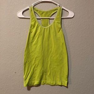 Lime green workout tank top